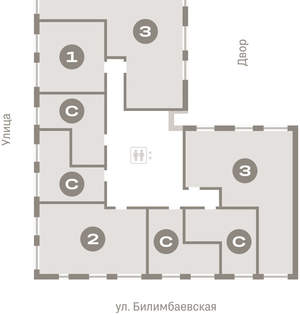 2-к квартира, вторичка, 66м2, 3/25 этаж