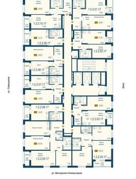 1-к квартира, вторичка, 45м2, 17/25 этаж