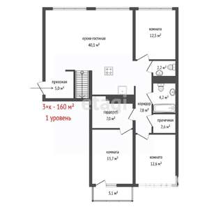 3-к квартира, вторичка, 160м2, 9/19 этаж