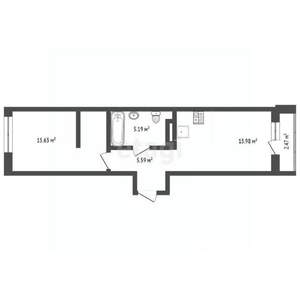 2-к квартира, вторичка, 47м2, 9/12 этаж