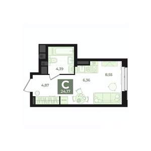 Студия квартира, вторичка, 24м2, 5/31 этаж