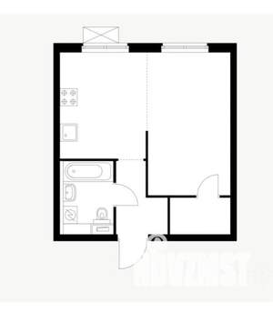 1-к квартира, сданный дом, 34м2, 5/24 этаж