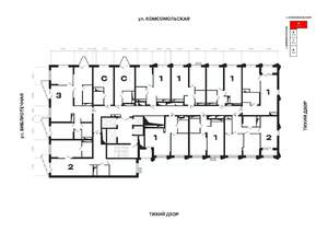 1-к квартира, вторичка, 44м2, 19/25 этаж