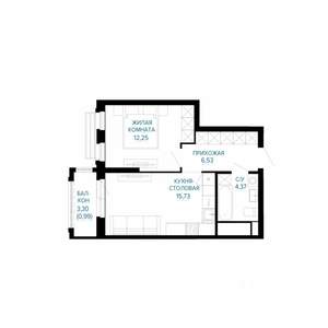 1-к квартира, вторичка, 40м2, 4/30 этаж