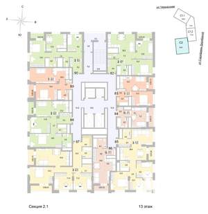 3-к квартира, вторичка, 74м2, 13/24 этаж