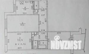 3-к квартира, вторичка, 66м2, 9/9 этаж