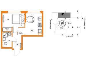 1-к квартира, вторичка, 29м2, 13/24 этаж