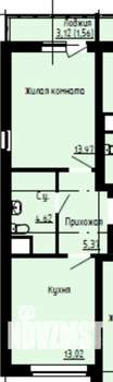 1-к квартира, вторичка, 40м2, 2/25 этаж