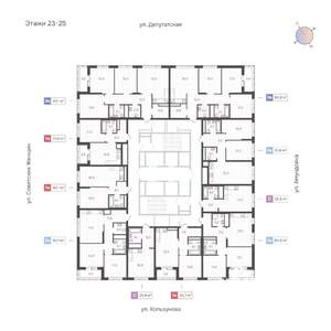 2-к квартира, вторичка, 62м2, 23/31 этаж