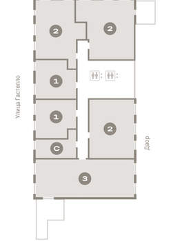 2-к квартира, вторичка, 96м2, 9/16 этаж