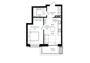 1-к квартира, вторичка, 40м2, 7/7 этаж