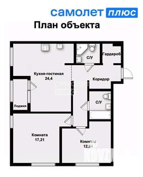 2-к квартира, вторичка, 80м2, 9/27 этаж