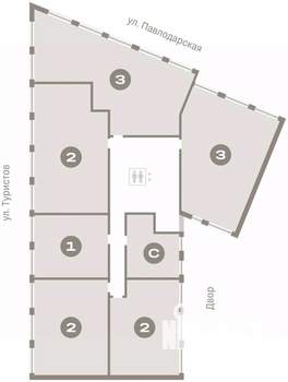 2-к квартира, вторичка, 64м2, 3/8 этаж