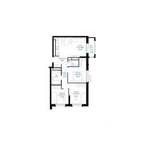 3-к квартира, вторичка, 75м2, 17/30 этаж