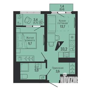 1-к квартира, вторичка, 33м2, 5/31 этаж