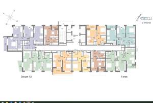 2-к квартира, строящийся дом, 65м2, 5/25 этаж