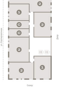 2-к квартира, вторичка, 78м2, 3/17 этаж