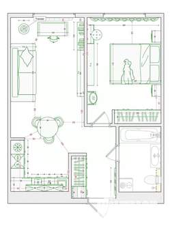 1-к квартира, вторичка, 48м2, 5/7 этаж