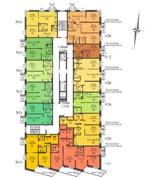 2-к квартира, строящийся дом, 78м2, 5/8 этаж