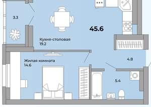 2-к квартира, вторичка, 47м2, 7/21 этаж
