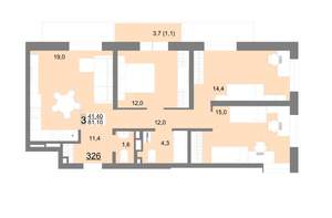 3-к квартира, вторичка, 79м2, 15/18 этаж