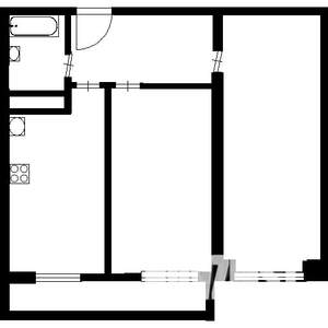 3-к квартира, вторичка, 58м2, 2/5 этаж