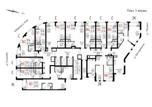 2-к квартира, строящийся дом, 76м2, 3/25 этаж