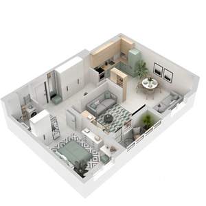 2-к квартира, вторичка, 59м2, 1/18 этаж