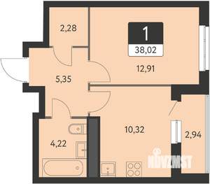 1-к квартира, вторичка, 37м2, 27/31 этаж