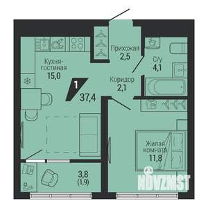 1-к квартира, вторичка, 37м2, 5/31 этаж