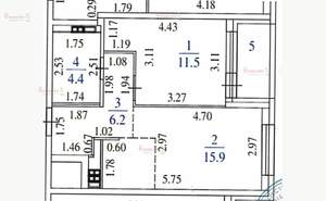 1-к квартира, вторичка, 38м2, 3/16 этаж