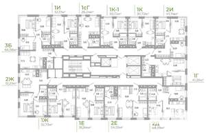 2-к квартира, вторичка, 55м2, 11/24 этаж