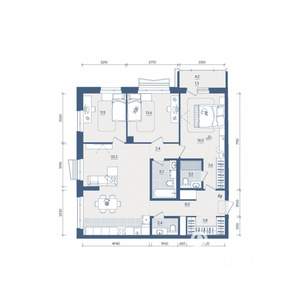 3-к квартира, строящийся дом, 104м2, 13/17 этаж