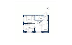 2-к квартира, вторичка, 51м2, 26/28 этаж