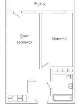 1-к квартира, вторичка, 42м2, 5/25 этаж