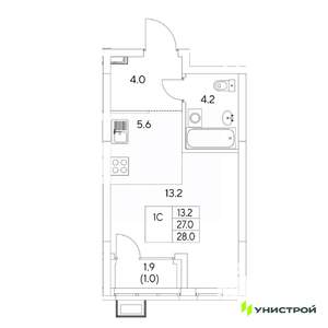 1-к квартира, вторичка, 28м2, 8/31 этаж