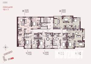 3-к квартира, вторичка, 81м2, 4/25 этаж