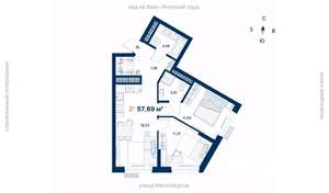 2-к квартира, вторичка, 58м2, 7/31 этаж