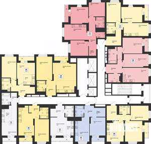 1-к квартира, строящийся дом, 41м2, 12/25 этаж