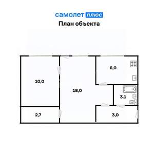 2-к квартира, вторичка, 43м2, 4/5 этаж
