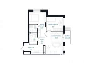 2-к квартира, строящийся дом, 64м2, 10/25 этаж