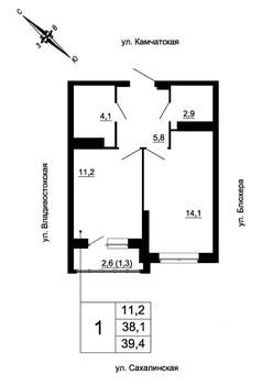 1-к квартира, вторичка, 39м2, 24/24 этаж