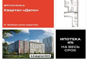 2-к квартира, сданный дом, 63м2, 6/9 этаж