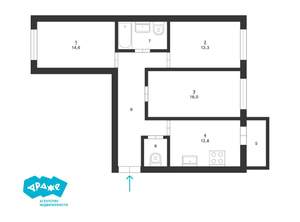 3-к квартира, вторичка, 80м2, 2/20 этаж