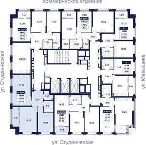 2-к квартира, вторичка, 65м2, 30/31 этаж