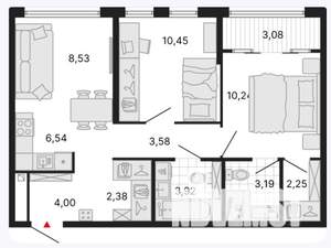 2-к квартира, вторичка, 58м2, 5/25 этаж