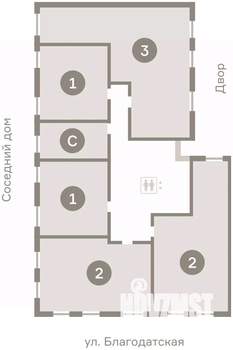 1-к квартира, вторичка, 41м2, 4/9 этаж