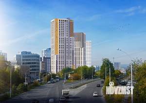 1-к квартира, строящийся дом, 42м2, 27/29 этаж