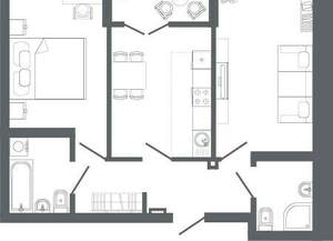 2-к квартира, вторичка, 65м2, 3/25 этаж