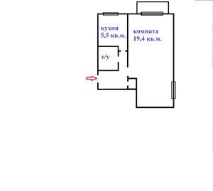 1-к квартира, вторичка, 32м2, 4/5 этаж